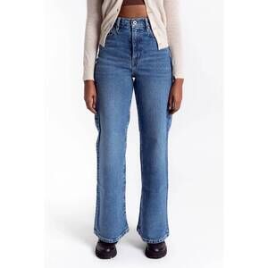 NEW OUTLAND DENIM ellie high wide leg jeans in destiny